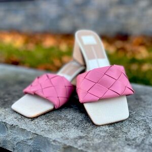 Dolce Vita Women’s Slide Wooden Block Heels Size 7.5 - Like New, Pink